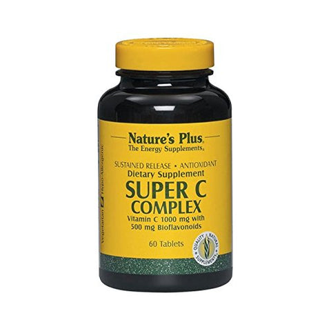 Natures Plus Super C Complex Vitamin C 1000 Mg With 500 Mg Bioflavonoids-60 Tablets