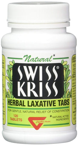 Natural Swiss Kriss Herbal Laxative Tabs-120 Tablets