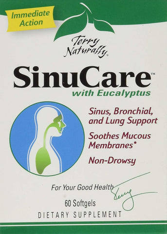 Terry Naturally Sinu Care With Eucalyptus-60 Softgels