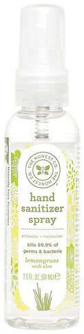 The Honest Co Hand Sanitizer Spray Lemongrass With Aloe-2 Oz