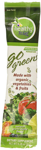 Healthy To Go Go Greens Natural Green Apple Flavor 24 Packets-0.28 Oz