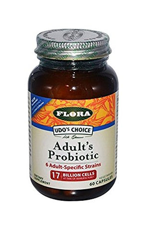 Flora Adult's Probiotic 6 Adult-Specific Strains 17 Billion Cells-60 Capsules Note: Need To Be Refrigerated