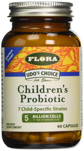 Flora UDO's Choice Children's Probiotic 7 Child-Specific Strains 5 Billion Cells-60 Capsules Note: Need To Be Refrigerated