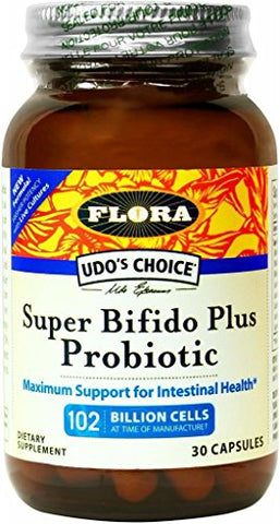 Flora Super Plus Probiotic 102 Billion Cells Maximum Support For Intestinal Health-30 Capsules Note: Need To Be Refrigerated