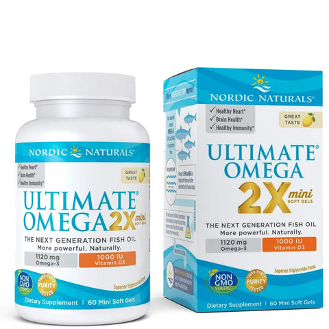 Nordic Naturals Ultimate Omega 1120 Mg Omega-3 & Vitamin D3 1000 IU Lemon Flavor-60 Mini Softgels