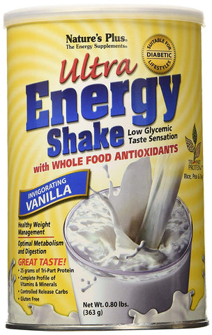 Natures Plus Ultra Energy Shake Vanilla Flavor-0.80 Lb