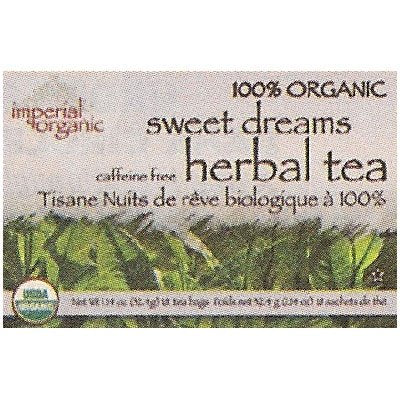 Imperial Organic Easy Night Herbal Tea Tisane Facile Nuit Biologique 18 Tea Bags-3.24 Oz