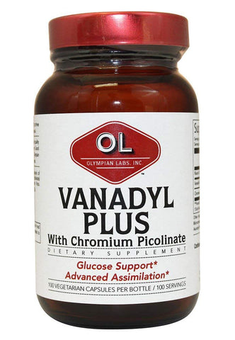 Olympian Labs Vanadyl Plus With Chromium Picolinate-100 Vegetarian Capsules