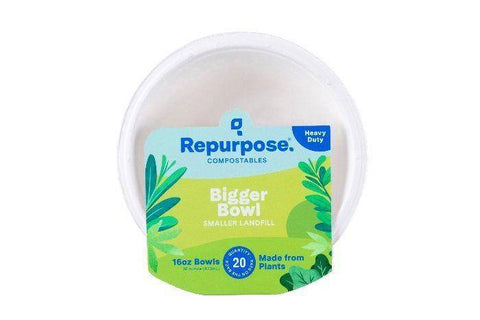 Repurpose Compostables Bowls, 16 Ounces - 20 Count