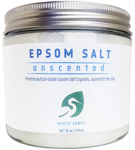 White Egret Pharmaceutical Grade Unscented Epsom Salt-16 Oz