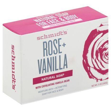Schmidt Soap, Natural, Rose + Vanilla - 5 Ounces