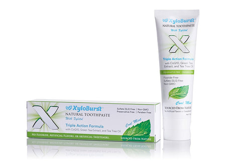 Focus Nutrition Xylo Burst Triple Action Formula Toothpaste With Xylitol Cool Mint-4 Oz