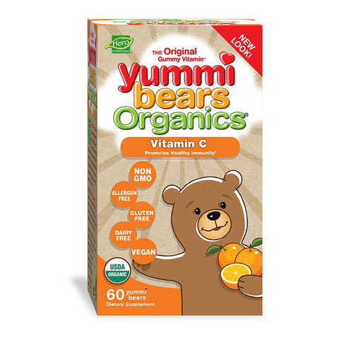 Hero Nutritionals Yummi Bears Organics Vitamin C -60 Yummy Bears