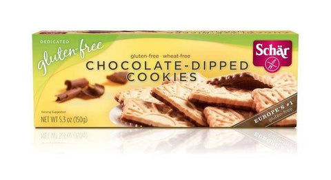 Schar Cookies, Gluten Free, Chocolate Dipped - 5.3 Ounces