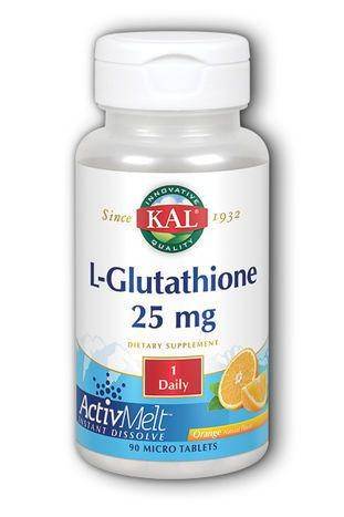 Kal L-Glutathione ActivMelt 25MG Lozenge, Orange Flavor - 90 Micro Tab The Blueberry Cart Kal L-Glutathione ActivMelt 25MG Lozenge, Orange Flavor - 90 Micro Tab The Blueberry Cart