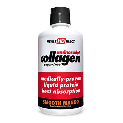 Health Direct Amino Sculpt Medical Grade Collagen Peptides 16000 Mg Natural Mango Flavor-15 Oz