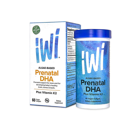 IWI Algae Based Prenatal DHA Plus Vitamin K2-60 Vegan Softgels