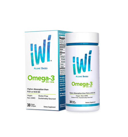 IWI Algae Based Omega-3 EPA & DHA-30 Vegan Softgels