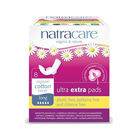 Natra Care Organic Cotton Cover Long-8 Ultra Extra Pads