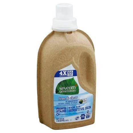 Seventh Generation Laundry Detergent, Natural, Free & Clear - 50 Ounces
