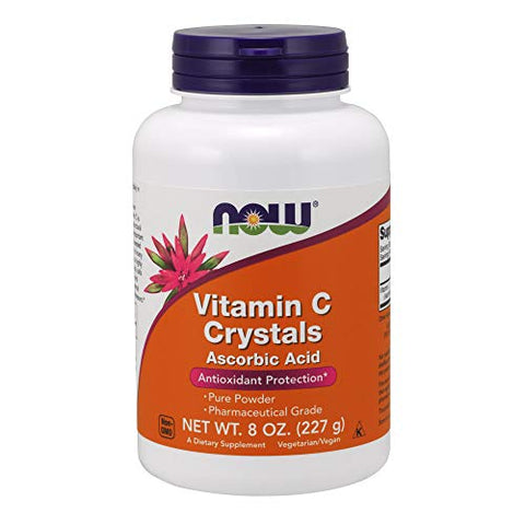 Now Vitamin C Crystals Ascorbic Ascorbic Acid-8 Oz
