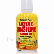 Natures Plus Liquid Sunshine Vitamin D3 5000 IU Tropical Citrus Flavor-16 Oz