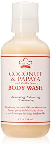 Nubian Heritage Coconut & Papaya With Vanilla Beans Body Wash-3 Oz