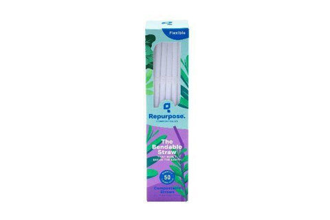 Repurpose Compostables Bendable Straws - 50 Count