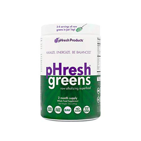 pHresh Greens Raw Alkalizing Superfood 2 Month Supply-10 Oz