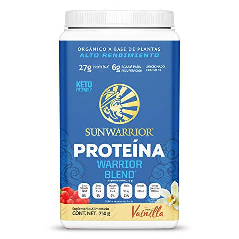 Sun Warrior Warrior Blend Plant Based Protein Vanilla Flavor-1.65 Lbs