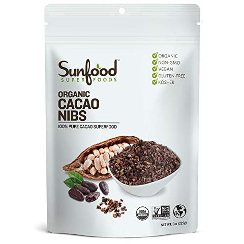 Sunfood Superfoods Organic Cacao Nibs-8 Oz