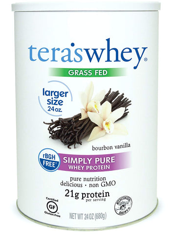 Tera's Whey Grass Fed Simple Pure Whey Protein Bourbon Vanilla Flavor-24 Oz