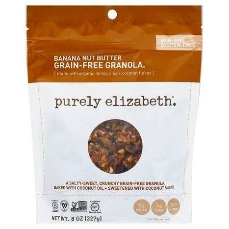 Purely Elizabeth Granola, Grain-Free, Banana Nut Butter - 8 Ounces