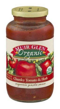 Muir Glen Organic Pasta Sauce, Chunky Tomato & Herb - 25.5 Ounces