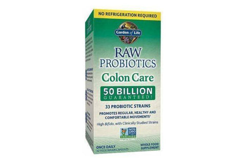 Garden of Life Raw Probiotics Colon Care Vegetarian Capsules - 30 Count