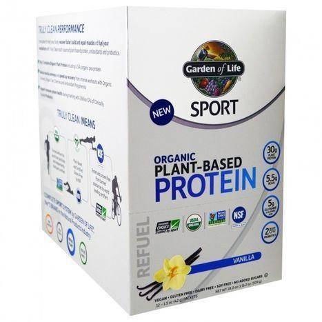 Garden of Life Sport Organic Plant Based Protein, Vanilla - 12 Packets