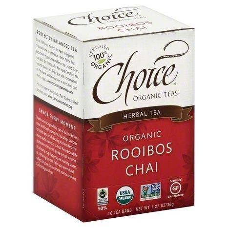 Choice Organic Teas Herbal Tea, Organic, Rooibos Chai, Bags - 16 Each