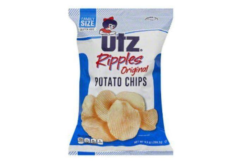 Utz Ripples Potato Chips, Original, Family Size - 9.5 Ounces