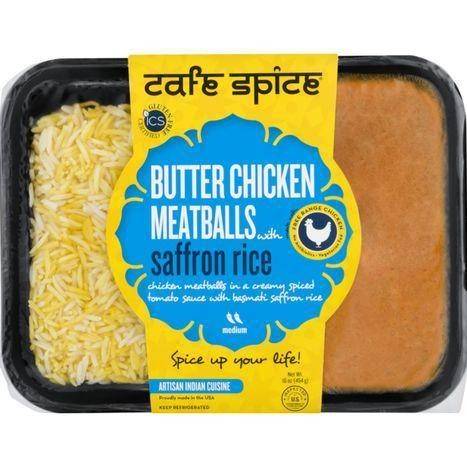 Cafe Spice Saffron Rice Butter Chicken Meatballs - 16 Ounces