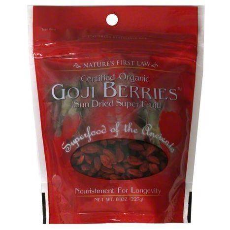 Natures First Law Goji Berries, Certified Organic - 8 Ounces