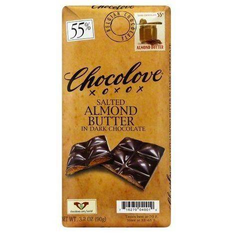 Chocolove Bar, Salted Almond Butter in Dark Chocolate - 3.2 Ounces