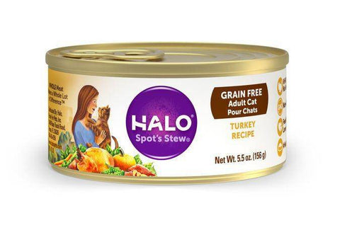 Halo Purely For Pets Spot's Stew for Cats Wholesome Turkey Recipe - 5.5 Ounces