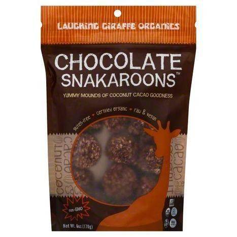 Laughing Giraffe Organics Snakaroons, Chocolate - 6 Ounces