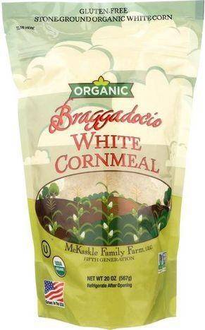 Braggadocio Organic White Cornmeal - 20 Ounces