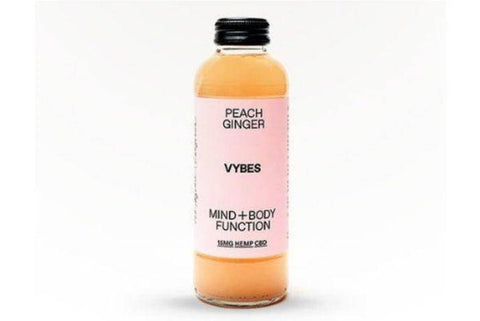 Vybes Mind + Body Function 15 Mg Hemp Cbd, Peach Ginger - 14 Ounces