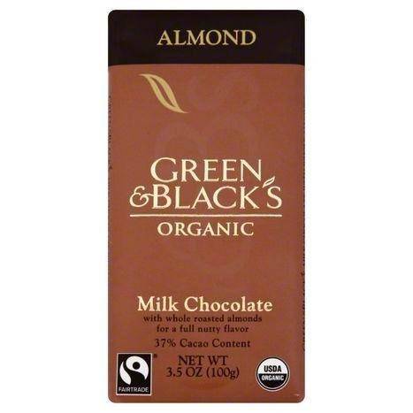 Green & Blacks Organic Milk Chocolate, Almond - 3.5 Ounces