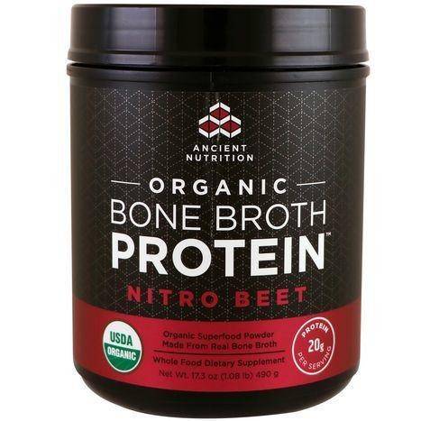 Ancient Nutrition Organic Bone Broth Protein Nitro Beet Powder