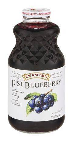 RW Knudsen 100% Juice, Premium, Just Blueberry - 32 Ounces