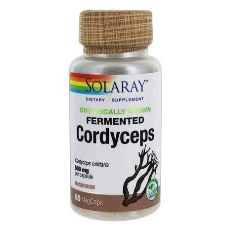 Solaray Organically Grown Fermented Cordyceps Mushroom 500 mg - 60 VegCaps