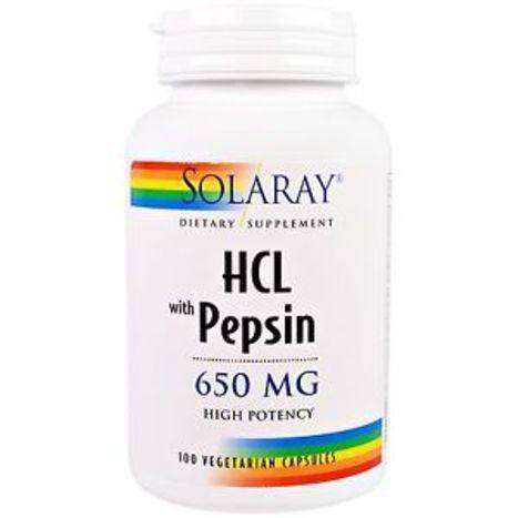 Solaray HCL with Pepsin Dietary Supplement - 100 Count